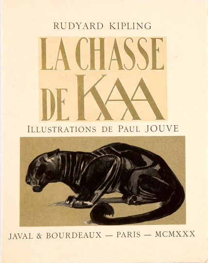 Paul JOUVE (1878-1973) - Rudyard Kipling’s Kaa’s hunting, 1930.
